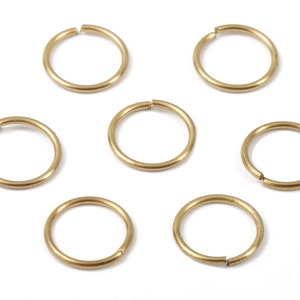 Brass Open 0.8x9 Jump Rings -   Raw Brass Jump Ring Findings - Not Soldered - Jewellery Supplies - 9x9x0.8mm - PP2953