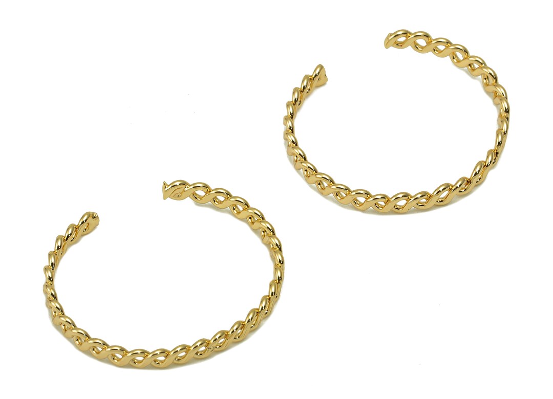 Twisted Brass Wire Ring Flat Brass Wire Hoop Open Circle Hollow Ring