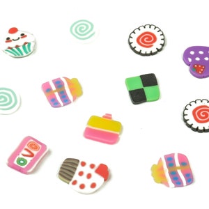 Mix Polymer Clay Wall Hanging - Candy and Cake Clay Slices - Sprinkles Polymer Clay Slices –DIY Polymer Clay - 5.66x4.06x0.74mm - PC2307