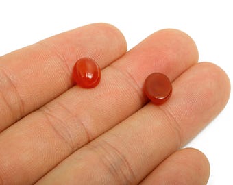 10 * 8 mm Oval Roter Achat Cabochon - Geometrie Stein für die Handwerk Ringherstellung - DIY Lünette Einstellung Stein Schmuck finden - Handgemachter Cabochon - NS3131