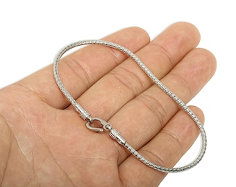 Titanium armband met sluiting - uniseks armband - gevlochten titanium armband - titanium pols - lichtgewicht titanium armband - 200 x 2 x 2 mm - SS2816