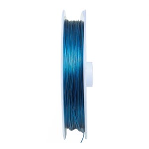 May include: A spool of blue thread.