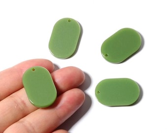 Acrylic Oval Earring Charms - Oval Pendant - Earring Findings - Jewelry Supplies - Color Code: A80 - 26x13.7x2.53mm  - AC1158C
