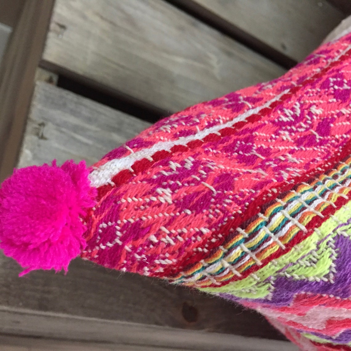 Cubierta grande de cojín tribal rosa 24x24 funda de almohada | Etsy