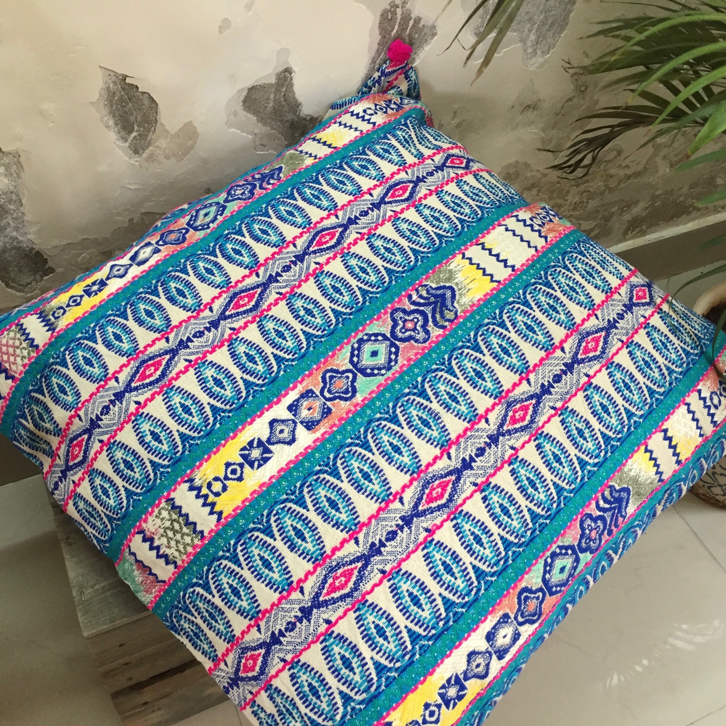 BLUE LARGE OVERSIZE pillow case 24x24 60x60 sofa pillow Etsy