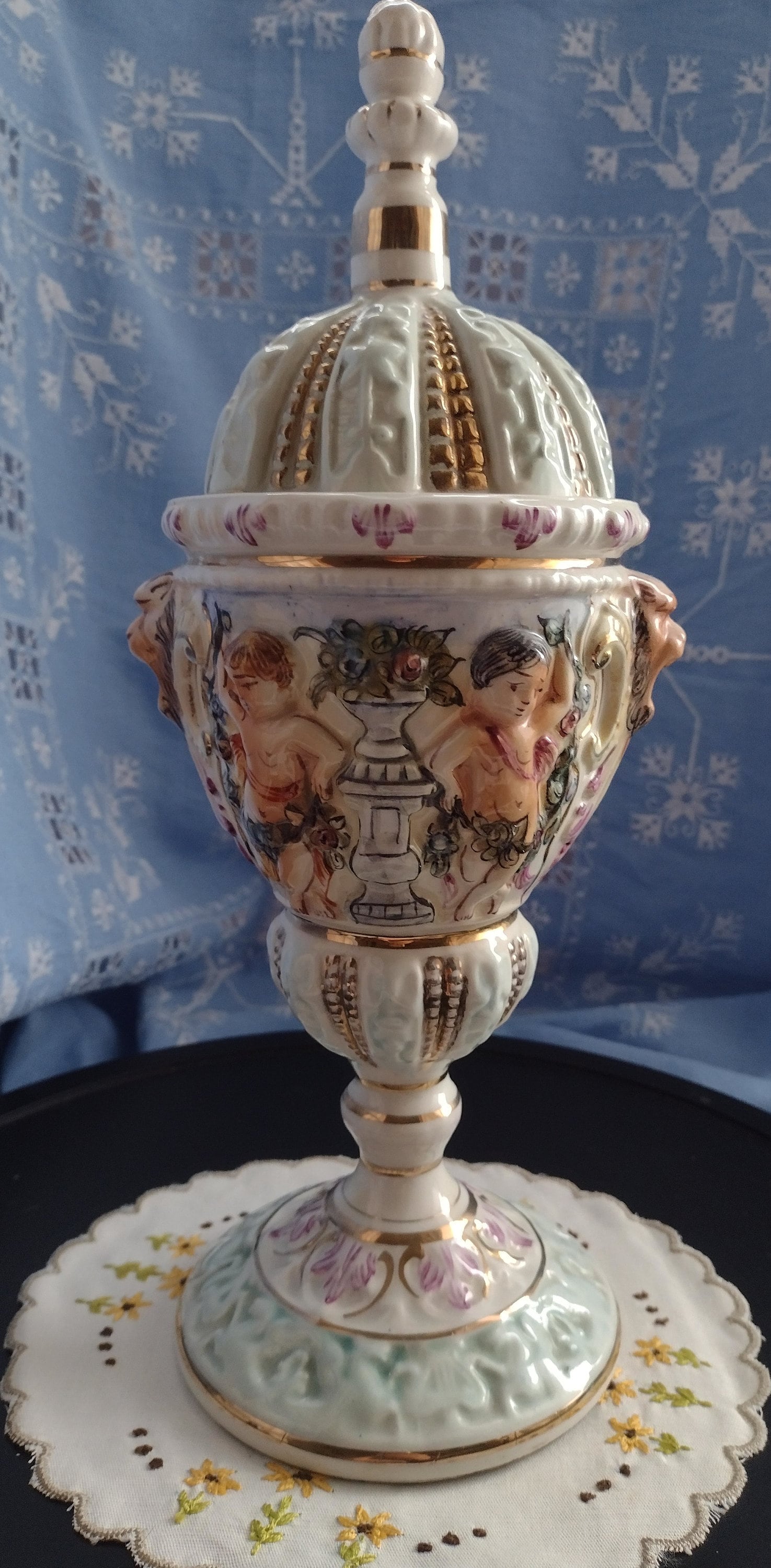 R，CAPODIMONTE  ITALY ポット Vintage Italian Tea Set R. Capodimonte 3904 Hyciulli Serving 6