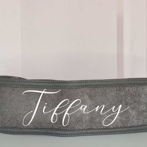Grey Personalised Spa Headband Makeup/facial Headband Etsy UK