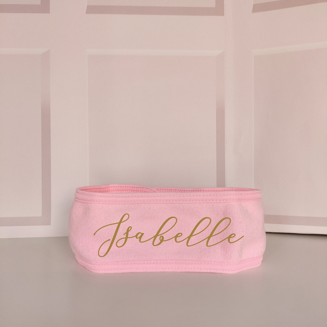 Pink Personalised Spa Headband Makeup/facial Headband Etsy