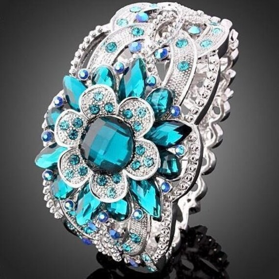 Classic Luxury 925 Sterling Silver Floral Ring Gem