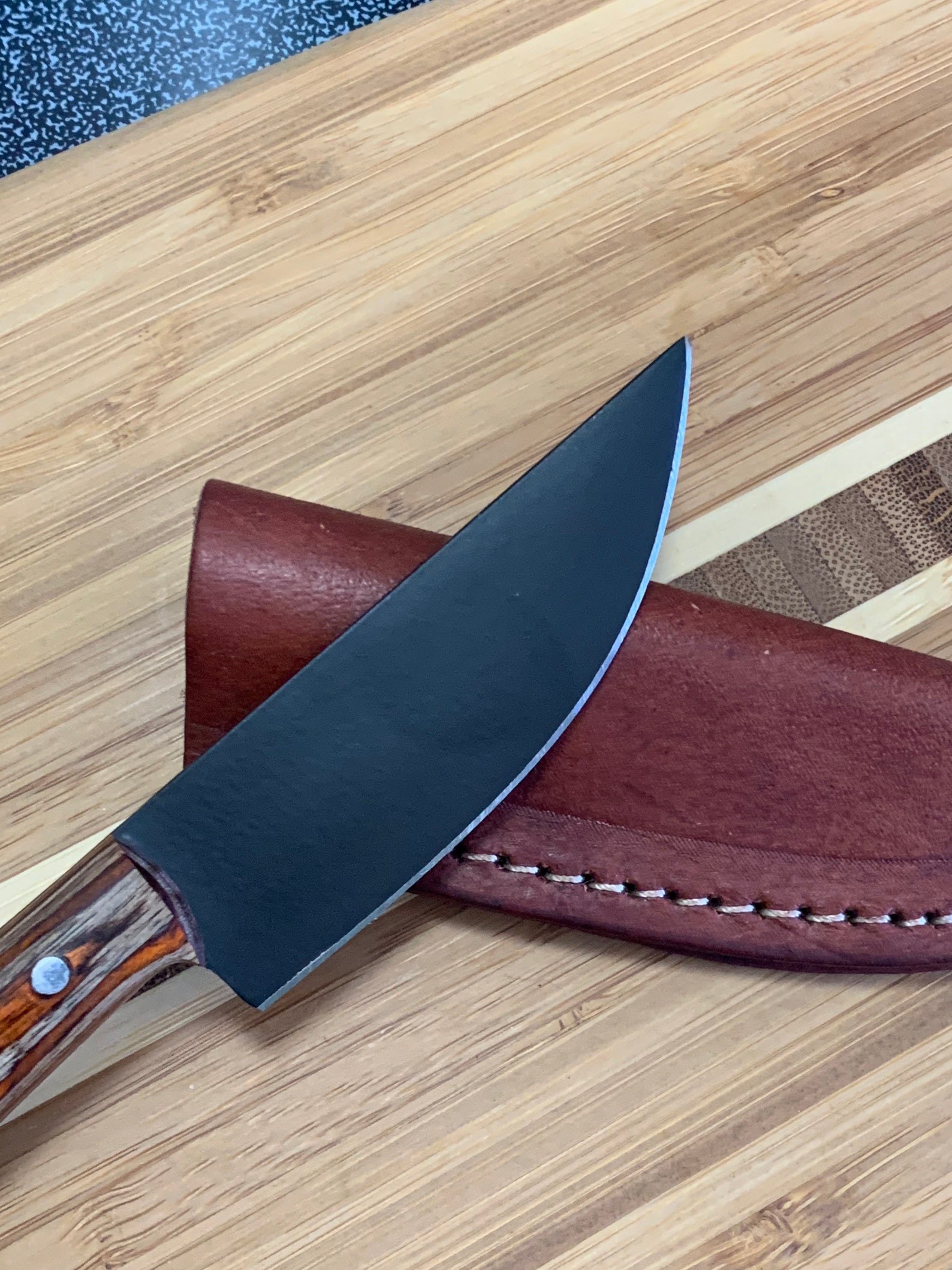 Custom handmade stainless steel etching pattern knife Etsy