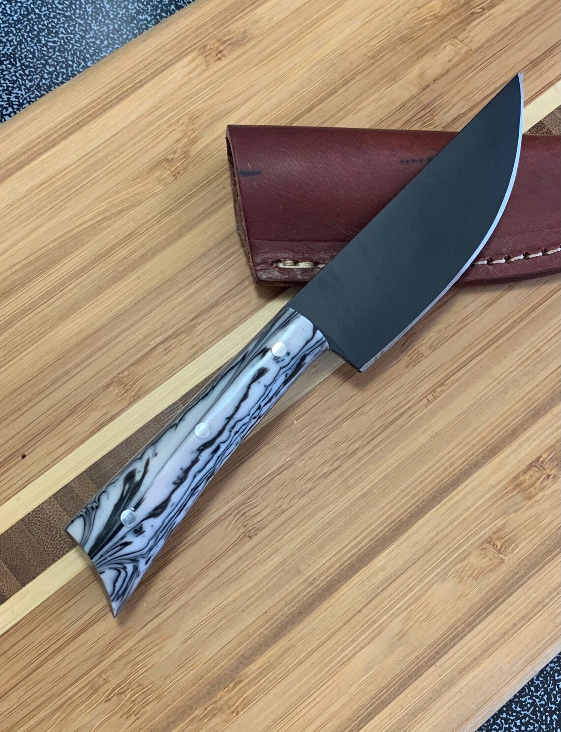 Custom handmade stainless steel etching pattern knife Etsy