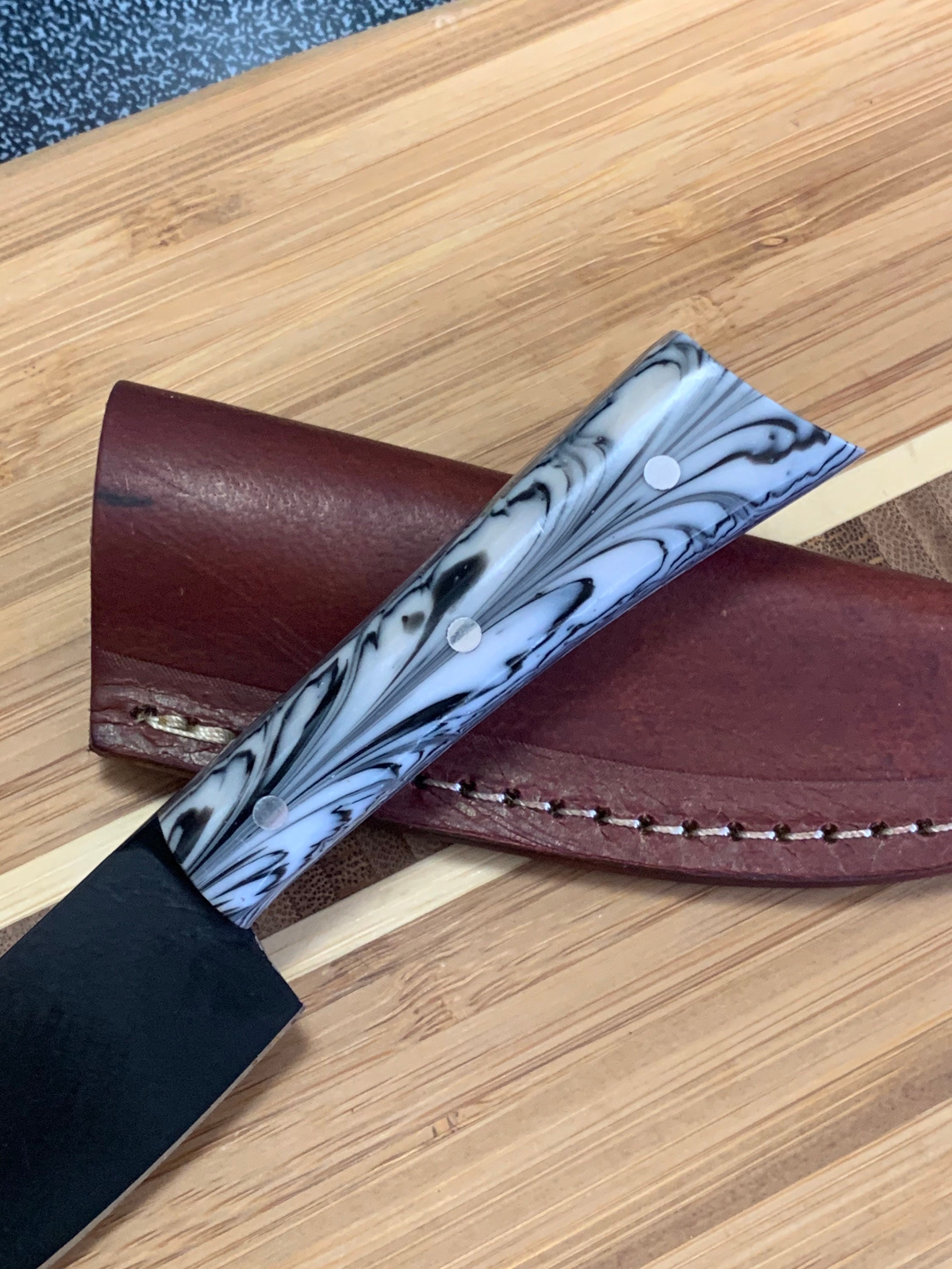 Custom handmade stainless steel etching pattern knife Etsy