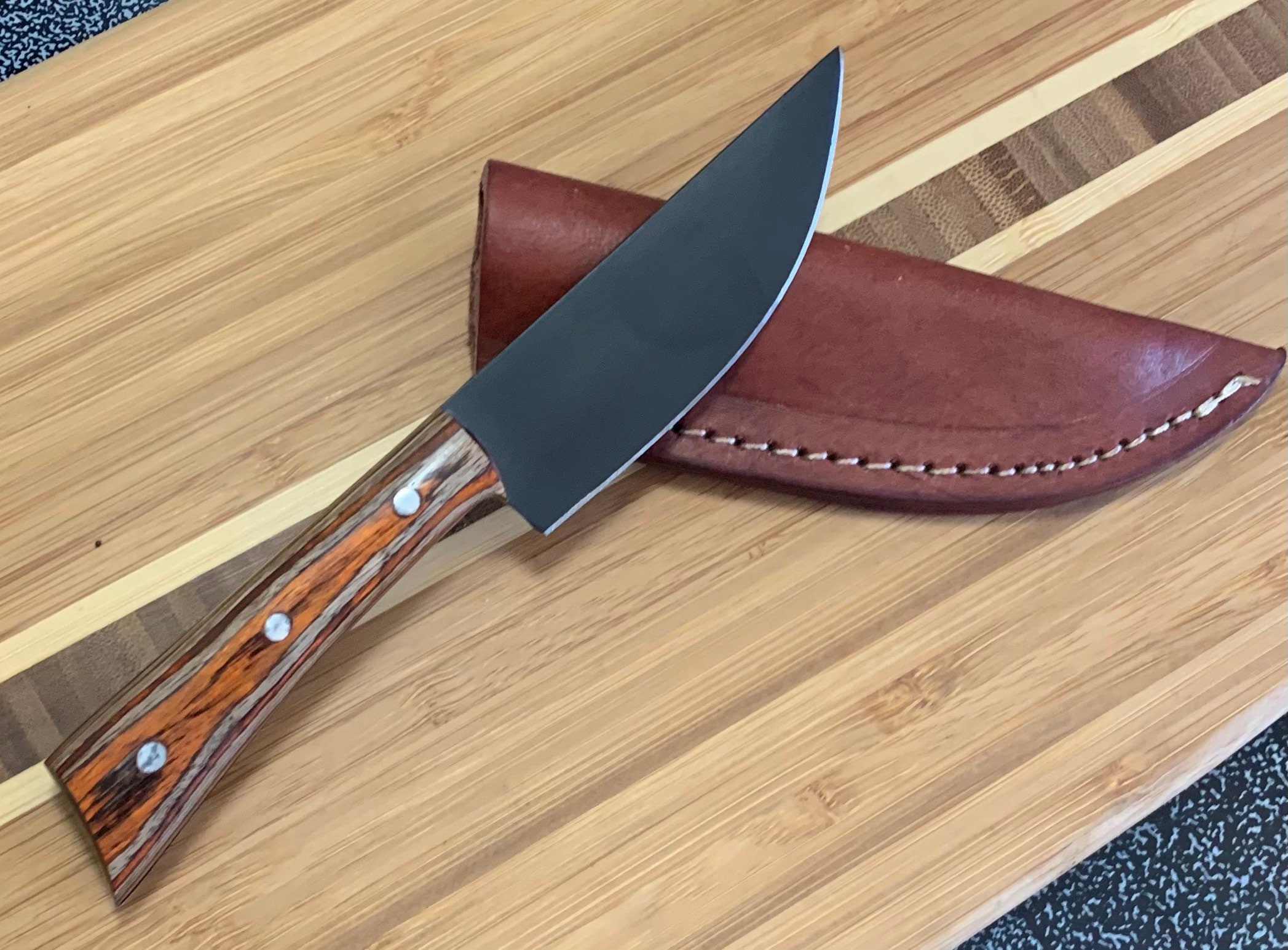 Custom handmade stainless steel etching pattern knife Etsy