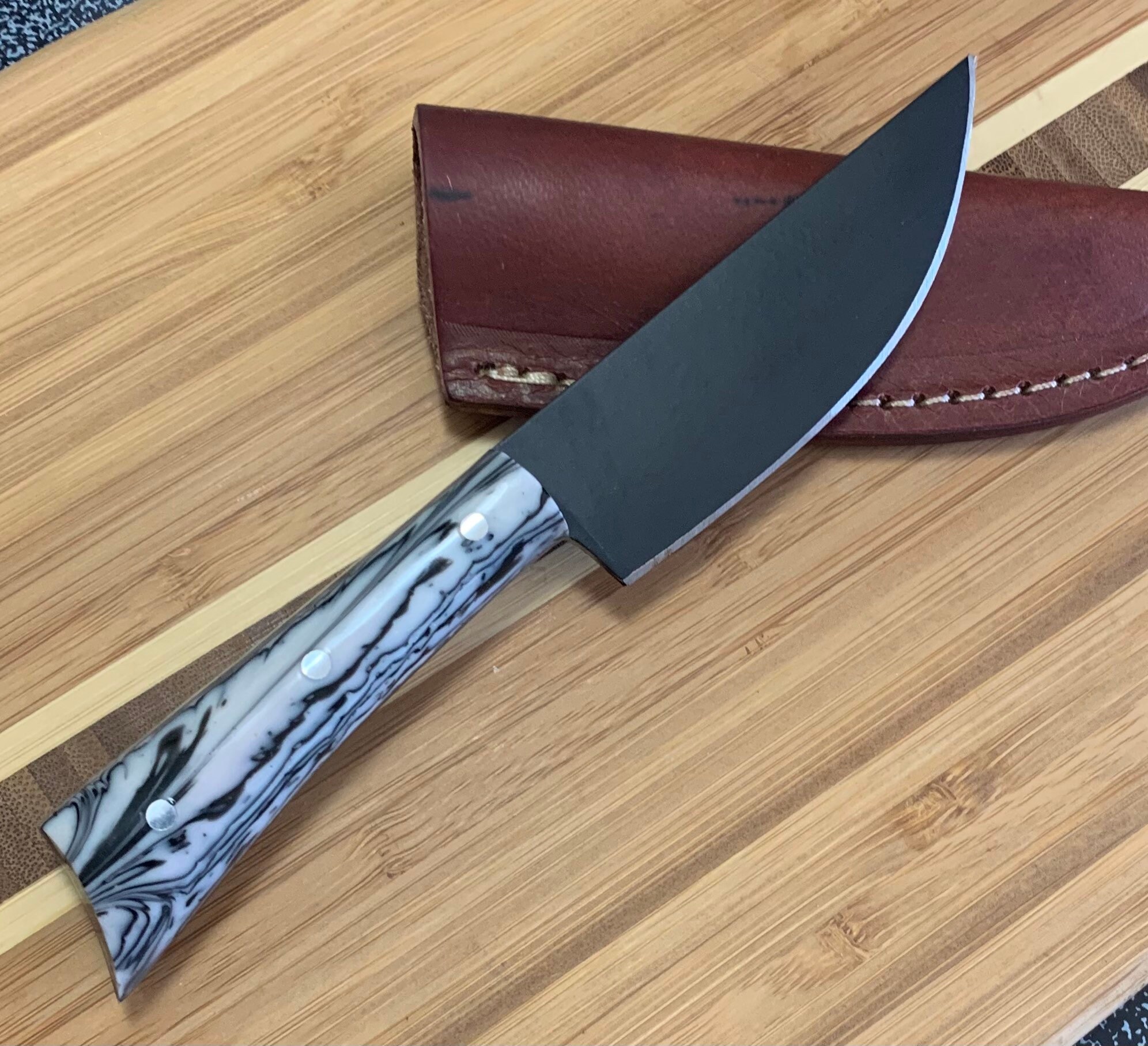 Custom handmade stainless steel etching pattern knife Etsy