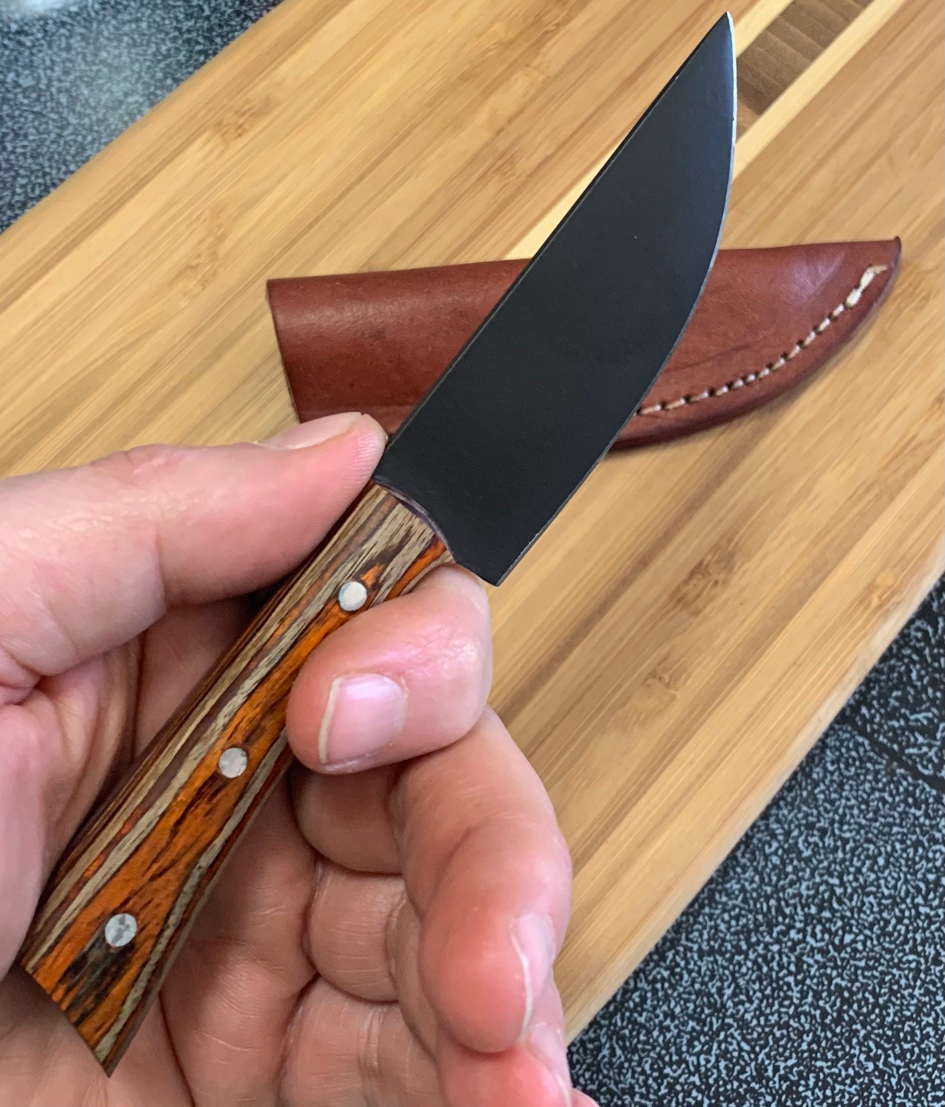 Custom handmade stainless steel etching pattern knife Etsy