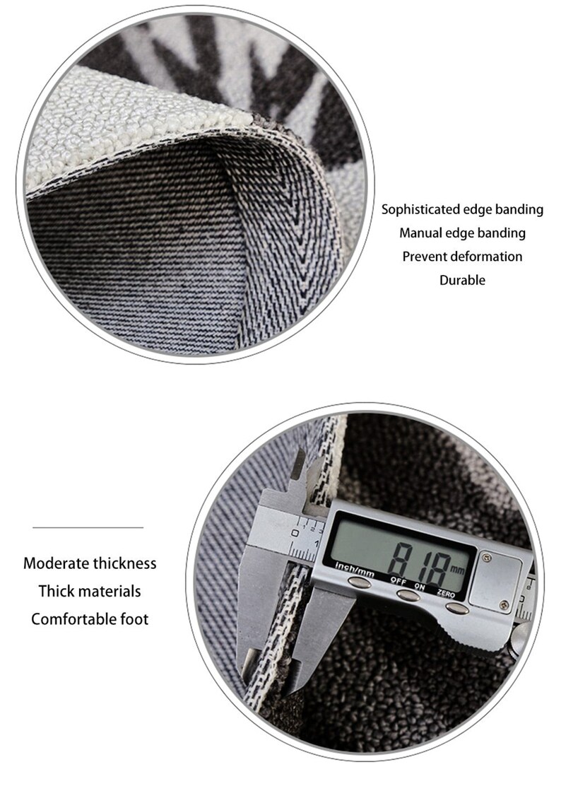 Vortex Illusion Rug black and white rugs striped rug black Etsy