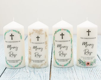 Personalised Baptism Candle, Christening gift, Wedding Unity Candle, Christening Candle and Special gift for Godparents