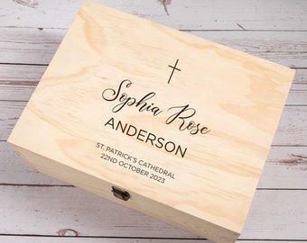 Personalised Wooden Keepsake box, Newborn Baby Gift, Memory Box, Baby Birth, New Mom Gift, Christening Baptism Keepsake Engraved Box Gift