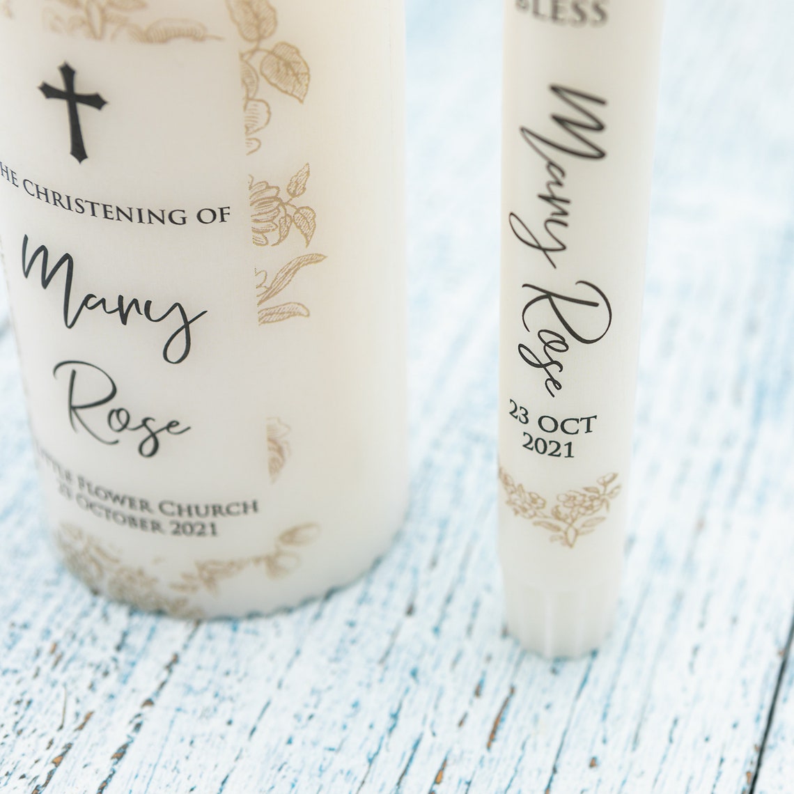 Personalised Baptism Candle Christening gift Decorative Etsy