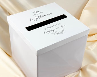 Personalised Wishing Well box, Affordable Custom Advice Keepsake Wedding Card Box