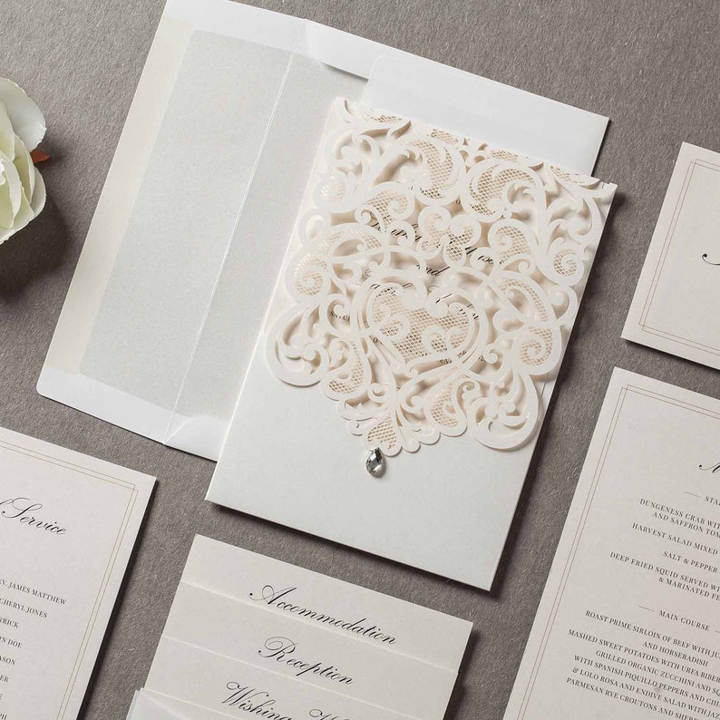 Laser Cut Wedding Invitations DIY Invites Customisable Etsy Australia