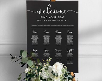 Custom Wedding Seating Chart, Personalized Foam Board Display