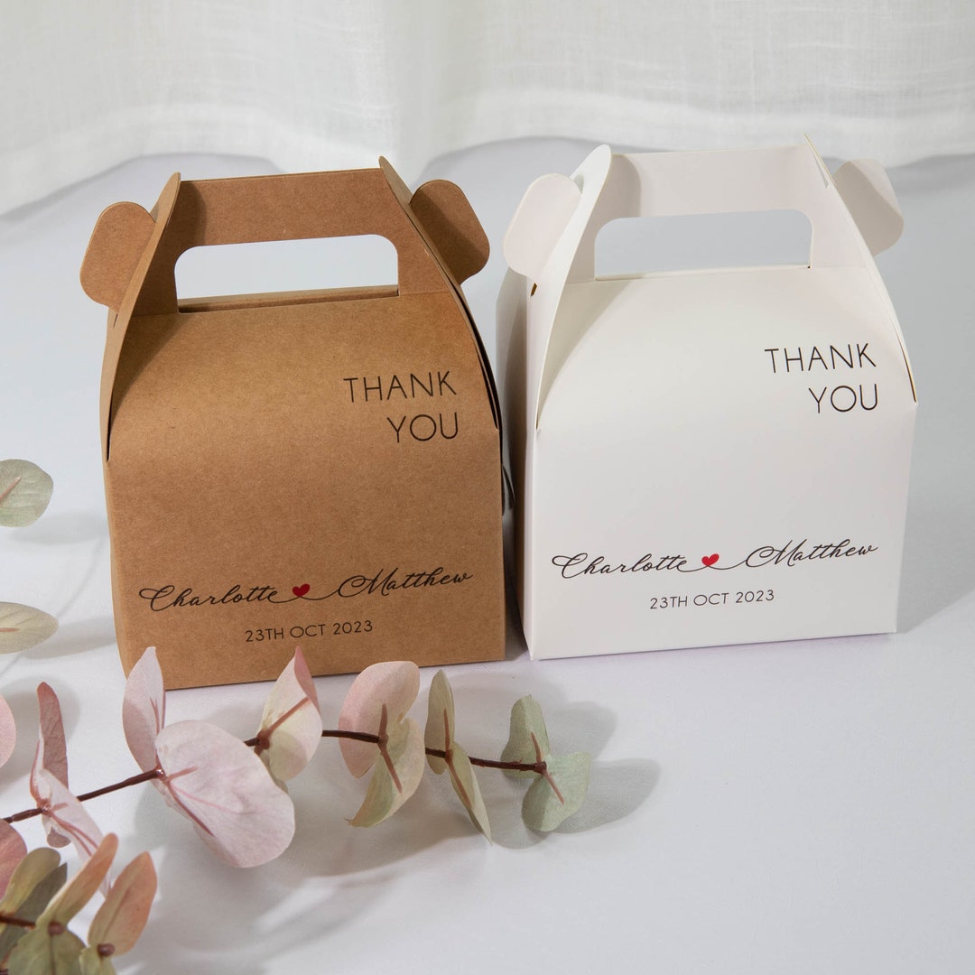 Personalised Favour Box Wedding Cake Box for Guest Gift and Etsy