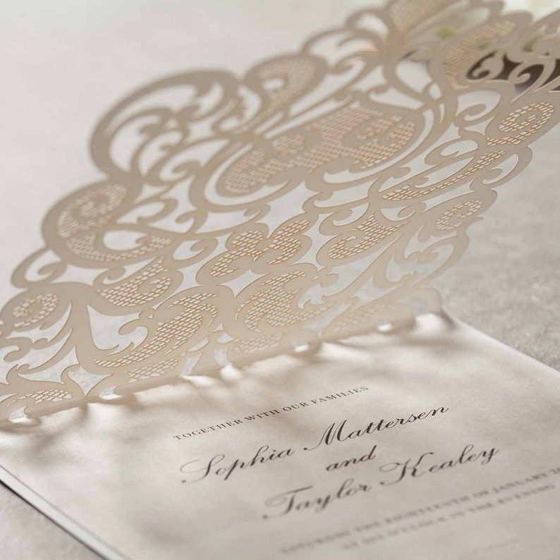 Laser Cut Wedding Invitations DIY Invites Customisable - Etsy Australia