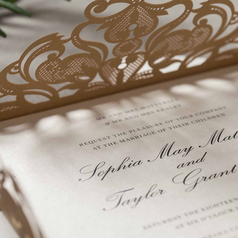 Laser Cut Wedding Invitations DIY Invites Customisable - Etsy Australia