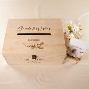 Wooden Wedding Wishing Well Box: Advice & Cards Keepsake