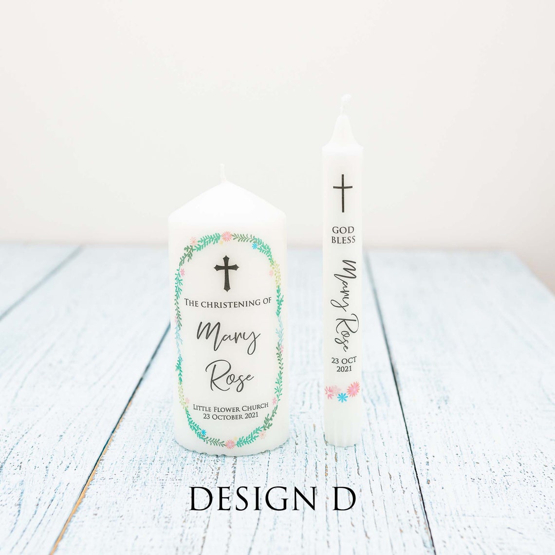 Personalised Baptism Candle Christening gift Decorative Etsy