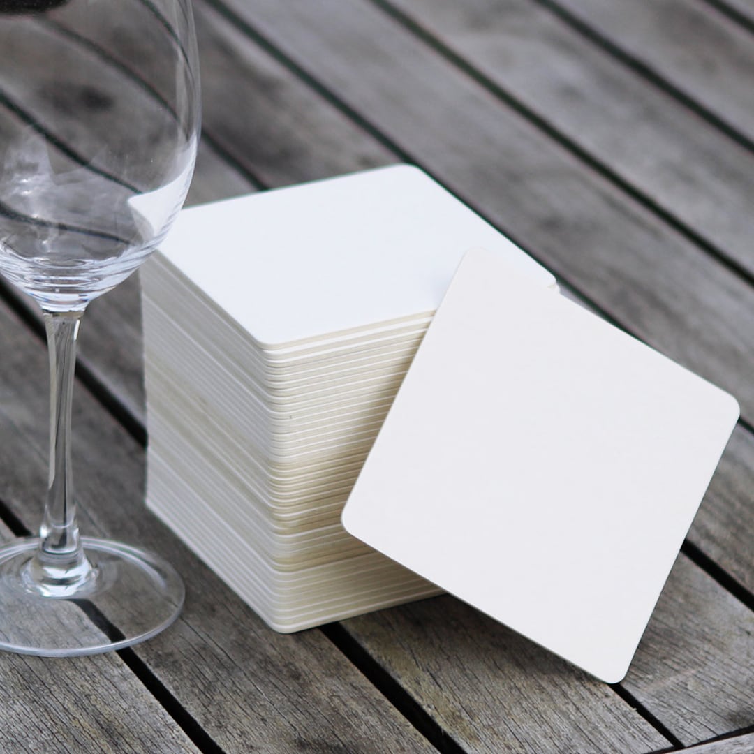 Plain Coasters, Blank Water Absorbent Coasters, Wedding Gift, Party ...
