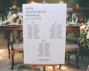 Personalized Wedding Seating Chart, Custom Foam Board