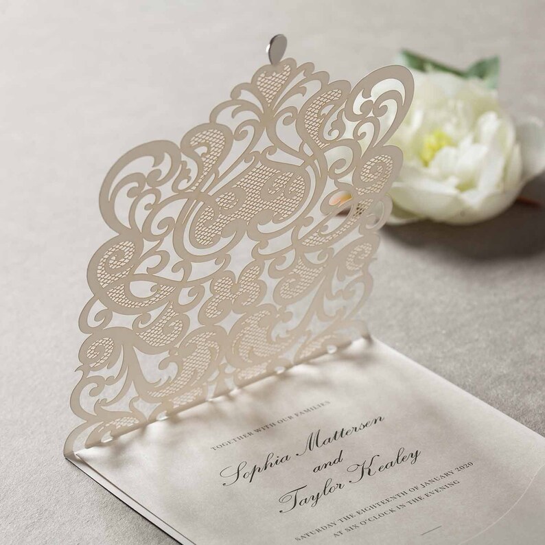 Laser Cut Wedding Invitations DIY Invites Customisable - Etsy Australia