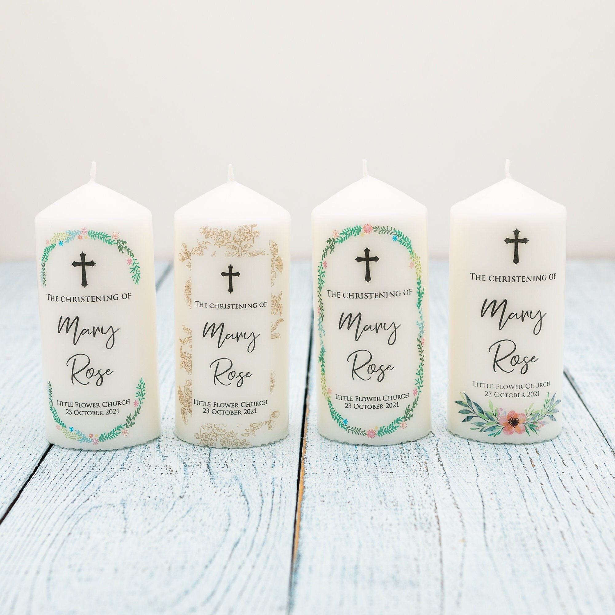 Personalised Baptism Candle Christening gift Decorative Etsy Nederland