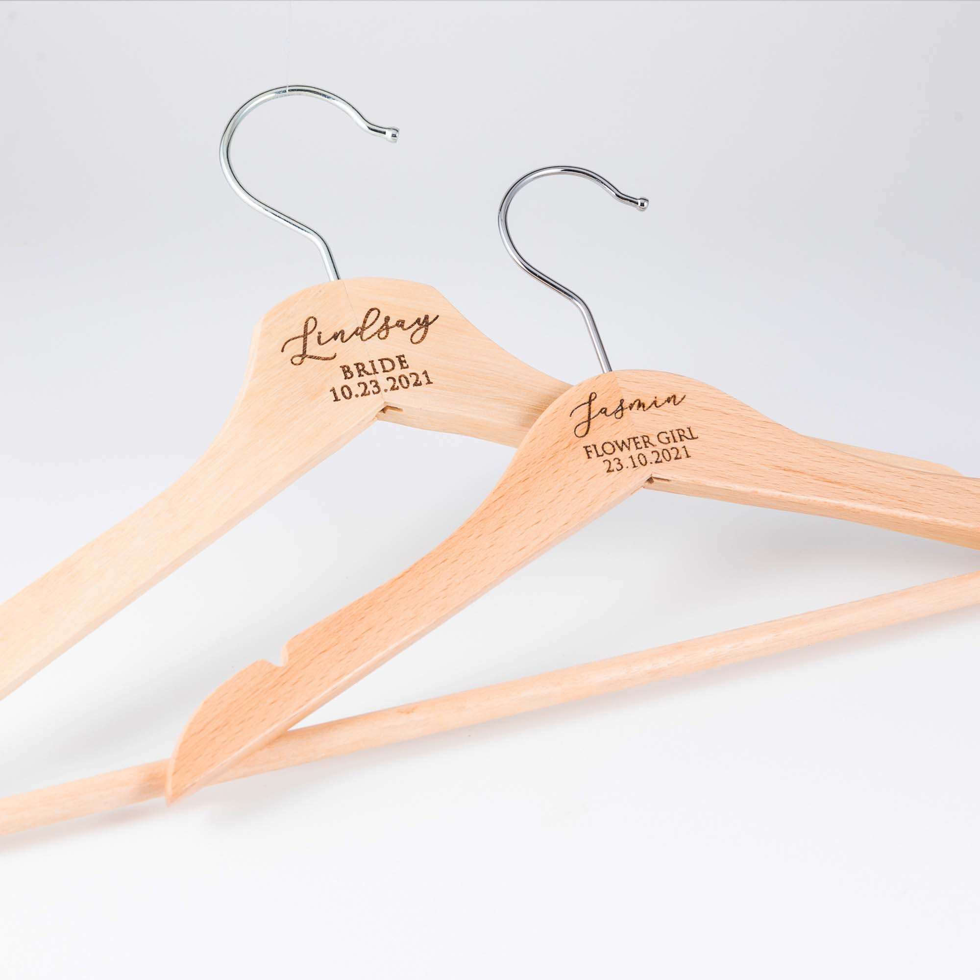Personalised Wedding Coat Hanger Bridesmaid Dress Hangers Etsy