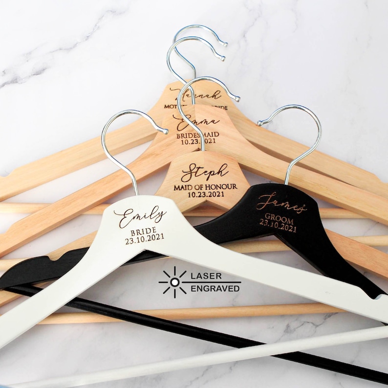 Personalised Coat Hanger Bridesmaid Hangers Bridal Dress Etsy Australia