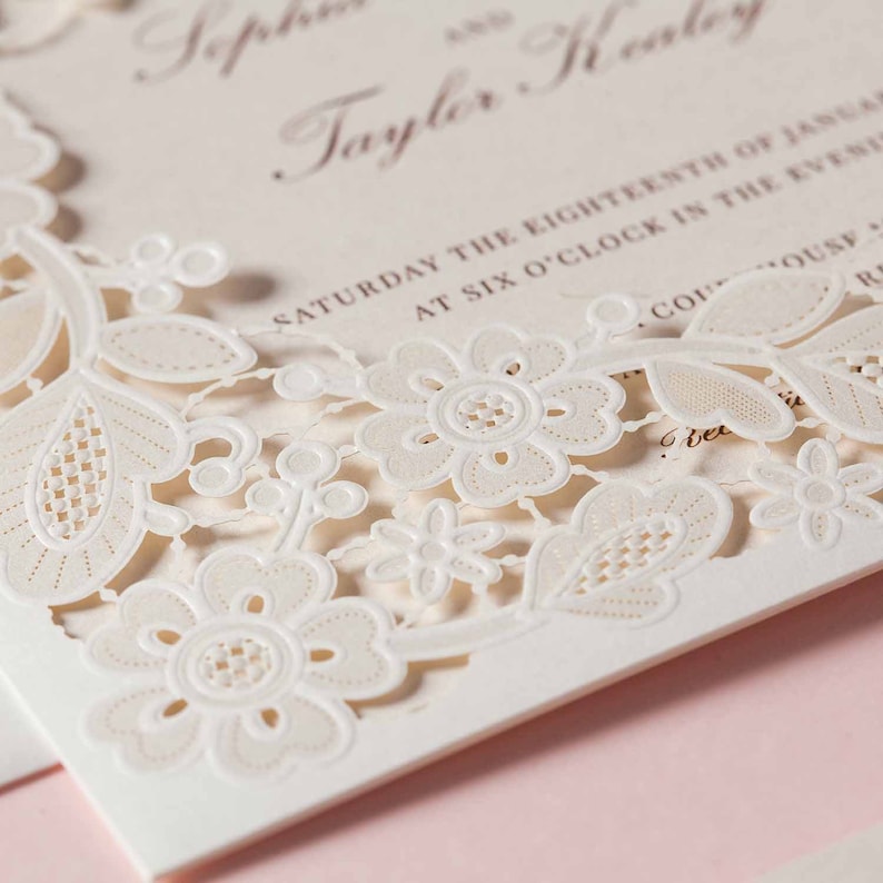 Laser Cut Wedding Invitations DIY Invites Customisable - Etsy Australia