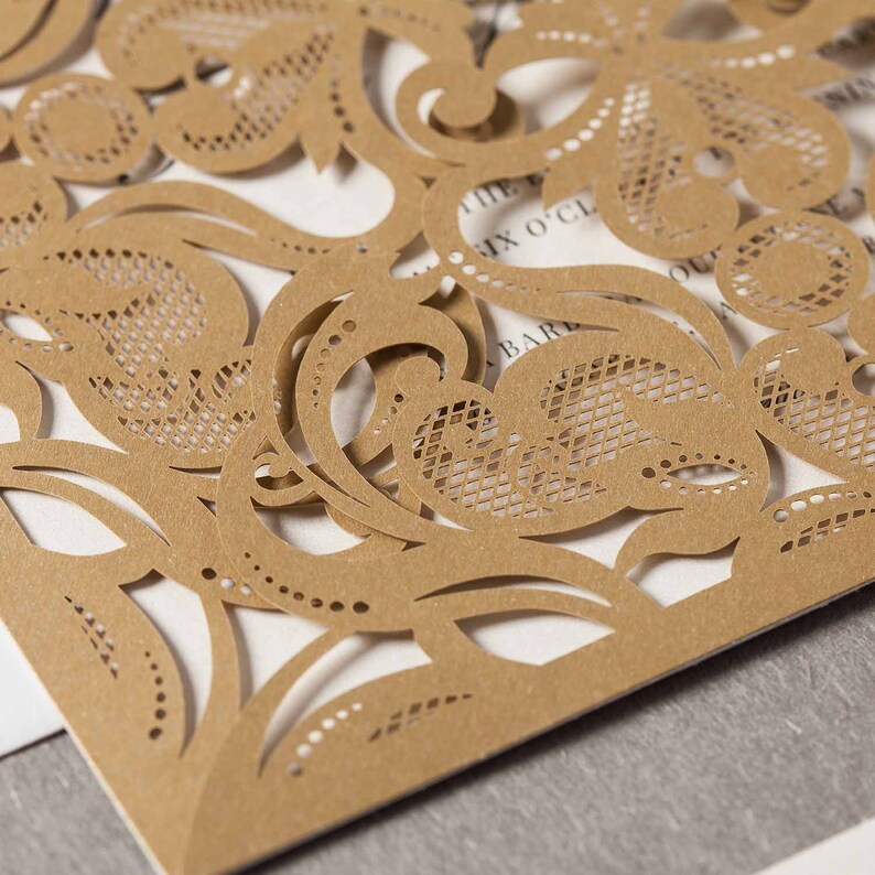 Laser cut wedding invitations DIY invites customisable | Etsy