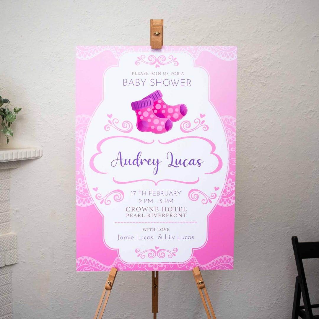 Personalised Baby Shower Welcome Sign Custom Foam Board Display - Etsy