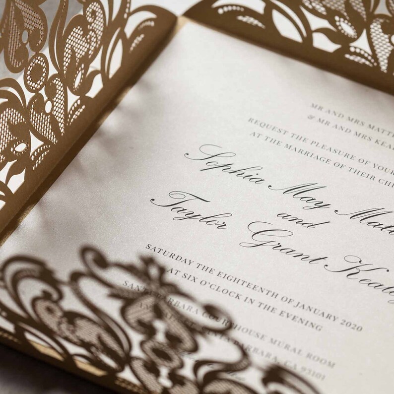 Laser Cut Wedding Invitations DIY Invites Customisable Etsy Australia