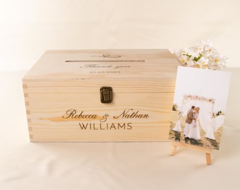 Wooden Wishing Well Box tailored for weddings. Complete with its distinctive Advice & Cards Keepsake, Wedding Memory Box