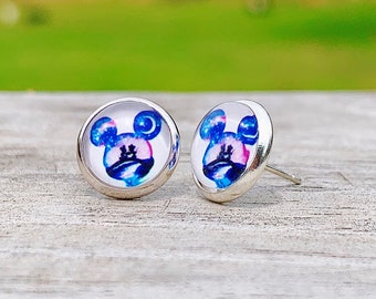 Disney Earrings / Mickey Mouse / Disney Jewelry / Gift / Handmade Gifts / Handmade Jewelry / Disney Inspiration /10mm Studs