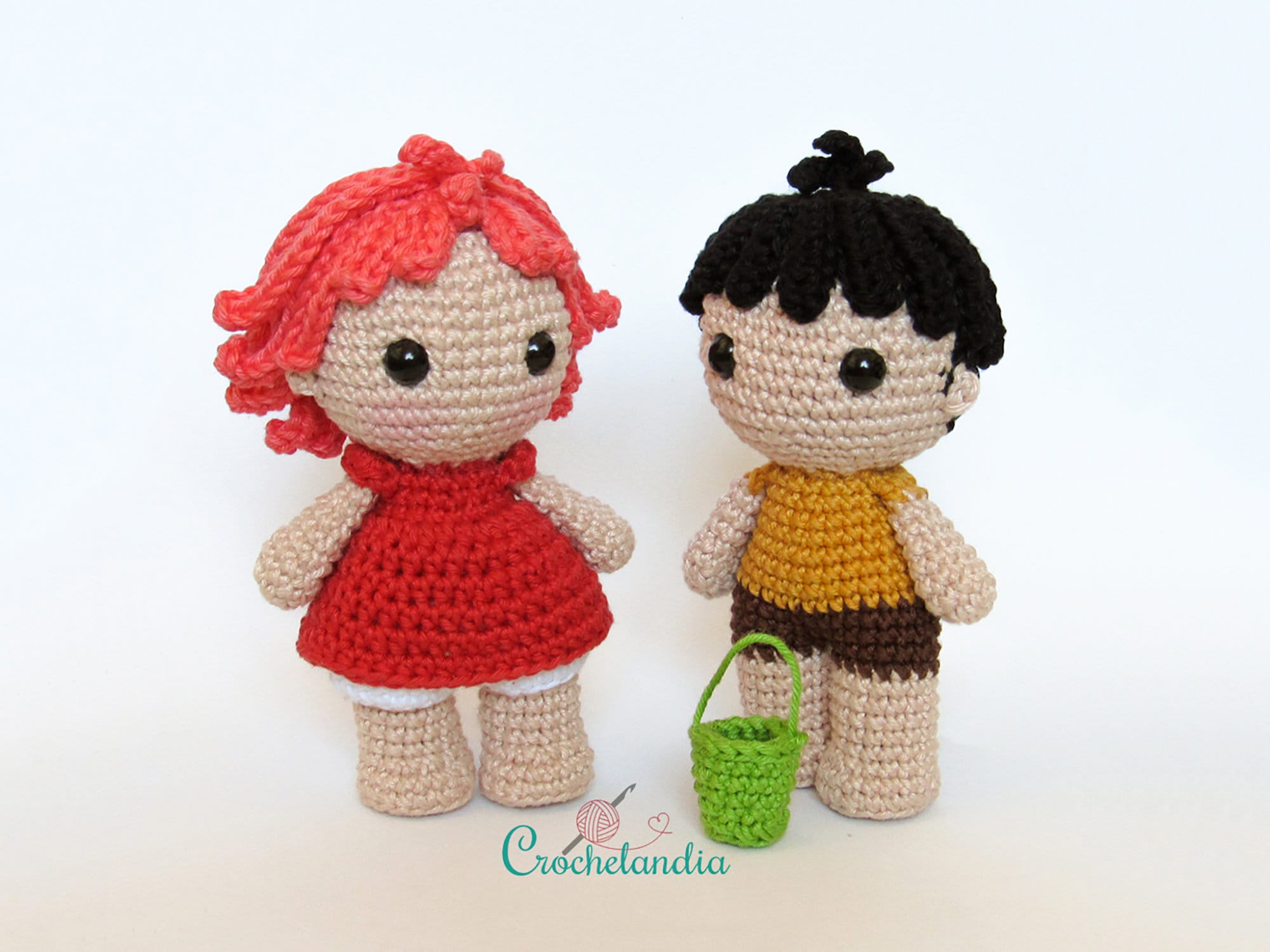 Ponyo & Sosuke amigurumi crochet pattern by Crochelandia Etsy