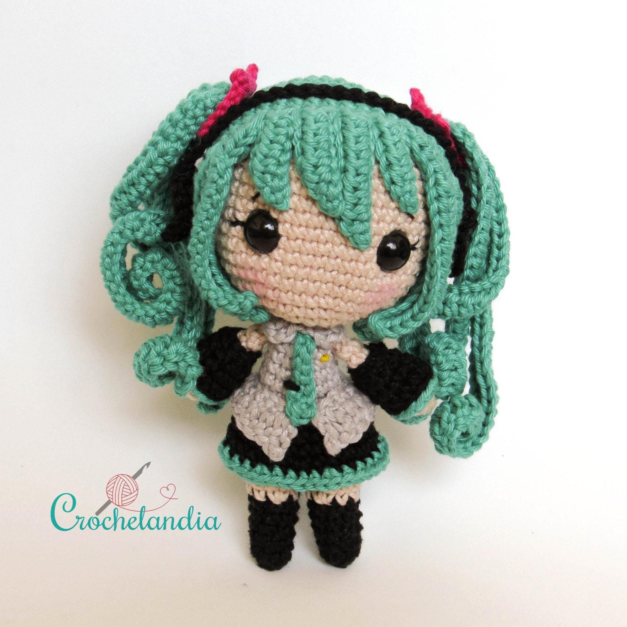 Hatsune Miku Amigurumi Doll - Crochet PDF Pattern by Crochelandia