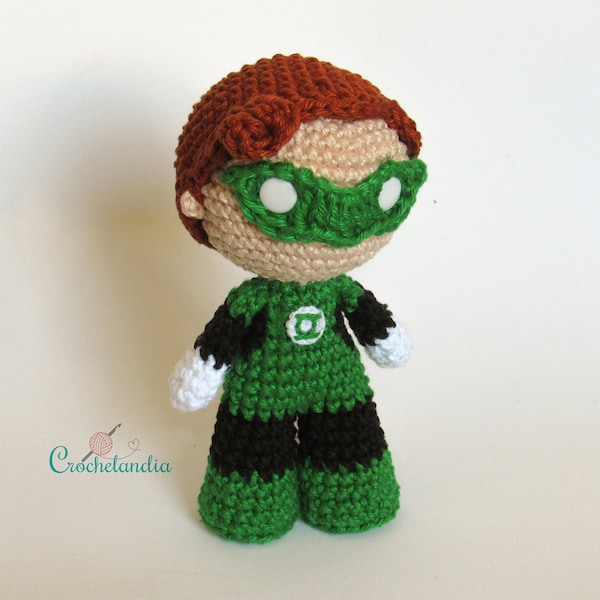 PDF: Toy Art Green Lantern inspired - crochet pattern by Crochelandia