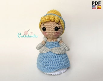 PDF : Poupée amigurumi inspirée de Cendrillon - patron au crochet par Crochelandia