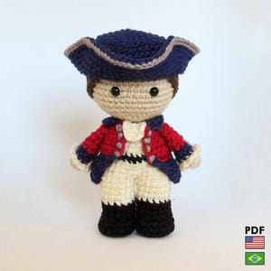 Lord John Gray Outlander amigurumi docka - virkat PDF-mönster av Crochelandia - engelska och brasiliansk portugisiska