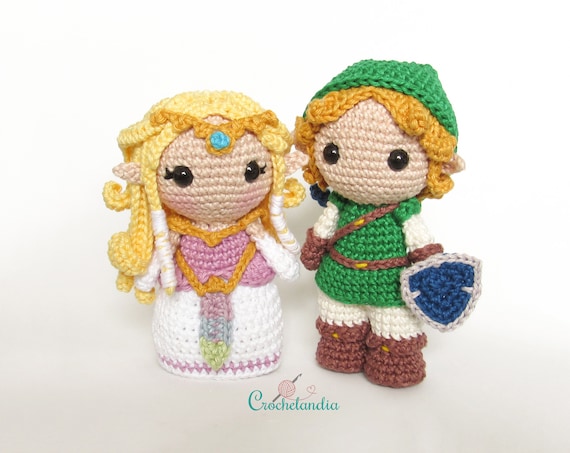 PDF Zelda and Link Inspired Amigurumi Doll Crochet Pattern by