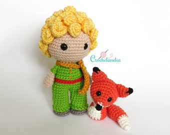 PDF: The Little Prince and The Fox amigurumi - crochet pattern by Crochelandia